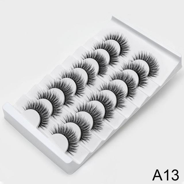 8/20 Pairs 15-20mm Natural 3D False Eyelashes | Makeup Kit Mink Lashes Extension - SuperShop.Rocks