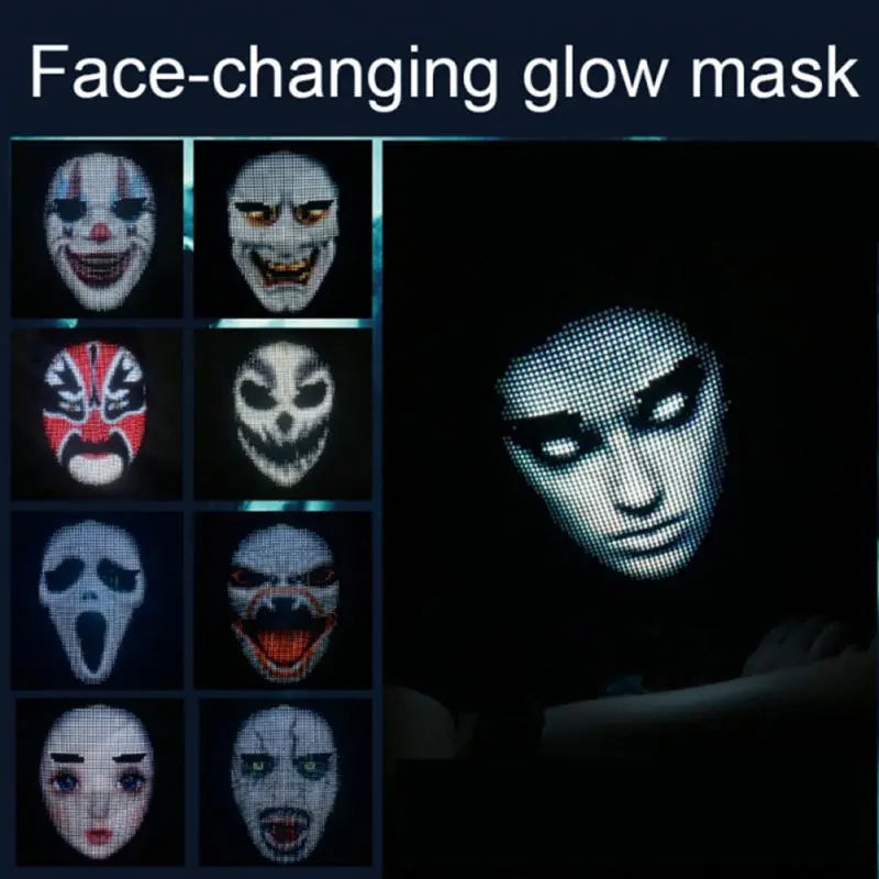 LED Digital Light Mask For Halloween
