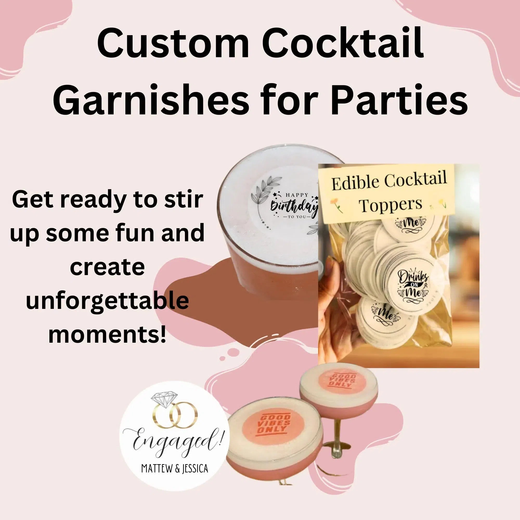 Custom Drink Toppers | Custom Cocktail Garnishes [+7 Styles]-Party Supplies-SuperShop.Rocks