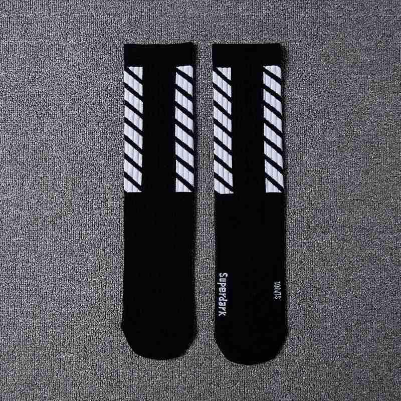 Retro White 1 Striped Skateboard Sneakers Socks - SuperShop.Rocks