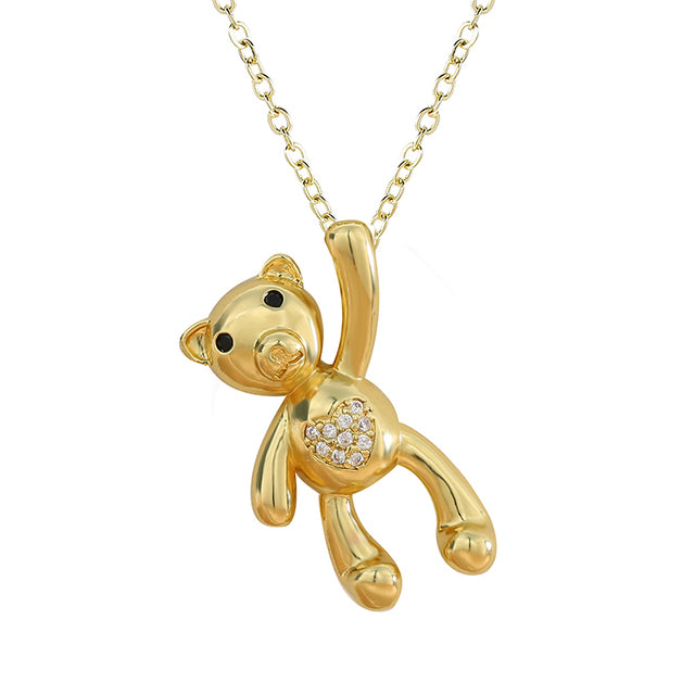 Fashion Jewelry Teddy Bear Necklace Pendant