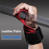 Leather Weight Lifting Palm Protector Wrist Wraps Support Grips - SuperShop.Rocks