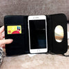 Luxury Folding Mirror Credit Card Wallet Leather Case For iPhone - SuperShop.Rocks