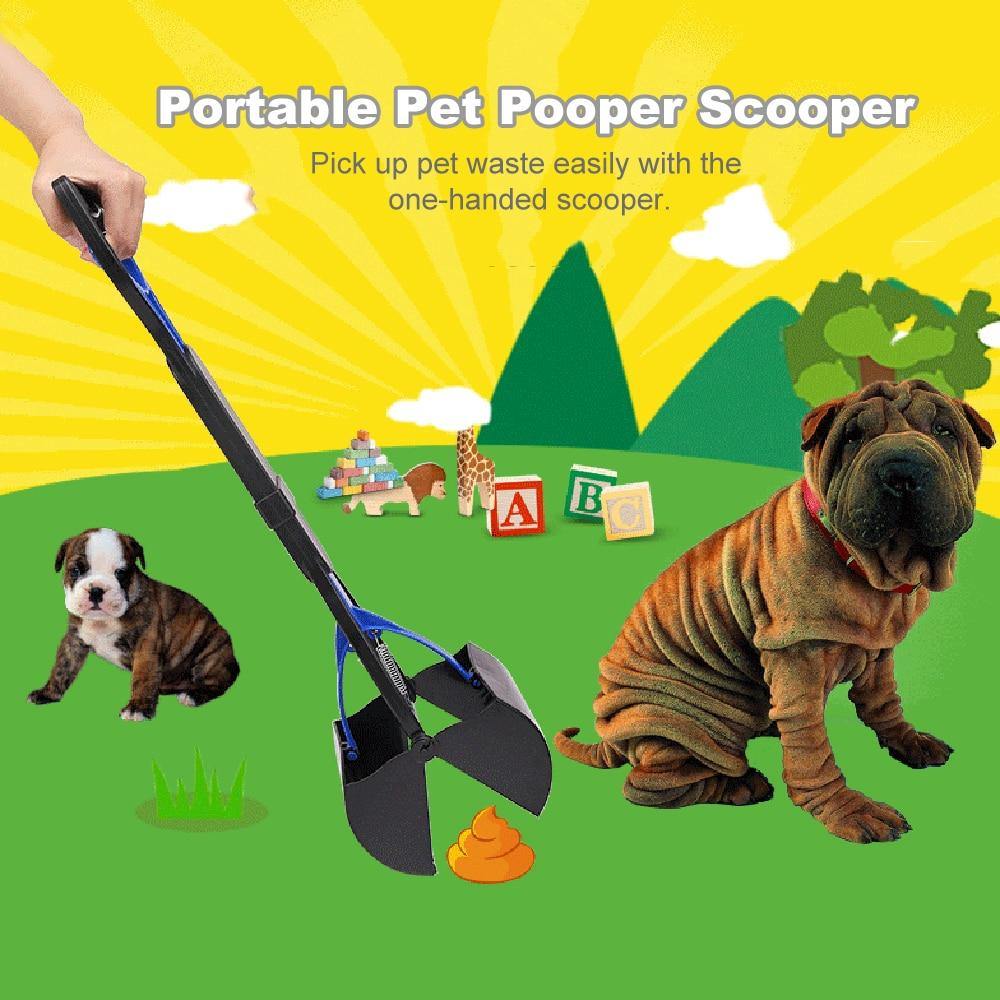 Long Handle Dog Poop Scooper | Pet Waste Bag Dispensers & Holders - SuperShop.Rocks
