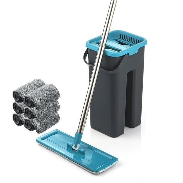 Hand Free Flat Squeeze Mop and Bucket - SuperShop.Rocks