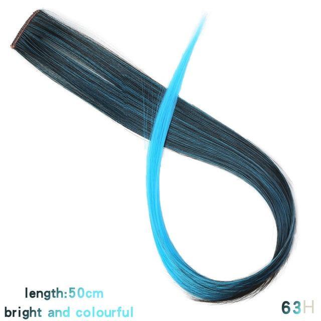 Rainbow Highlighted Hair One Clip In Hair Extension - SuperShop.Rocks