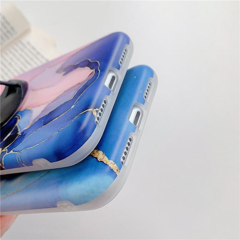 Gradient Marble Stand Holder Phone Case For iPhone - SuperShop.Rocks