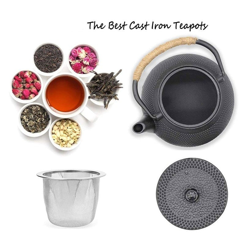 Japanese Style Iron Teapot with Stainless Steel Infuser