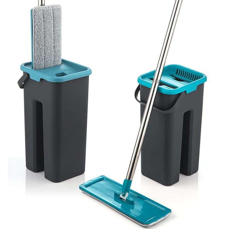 Hand Free Flat Squeeze Mop and Bucket - SuperShop.Rocks