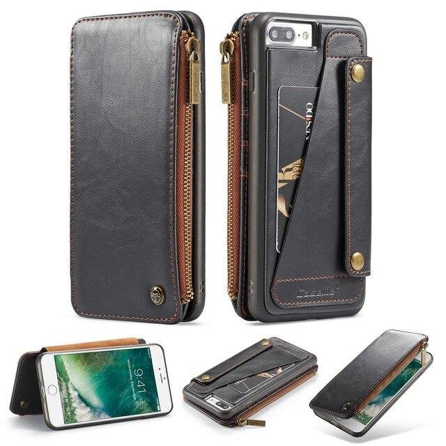 Luxury Design Leather Wallet Card Holder Case for iPhone - SuperShop.Rocks
