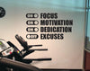 Focus Motivation Decorative Stickers - SuperShop.Rocks