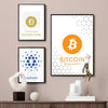 Load image into Gallery viewer, Bitcoin Ethereum Cardano Cryptocurrency Wall Art