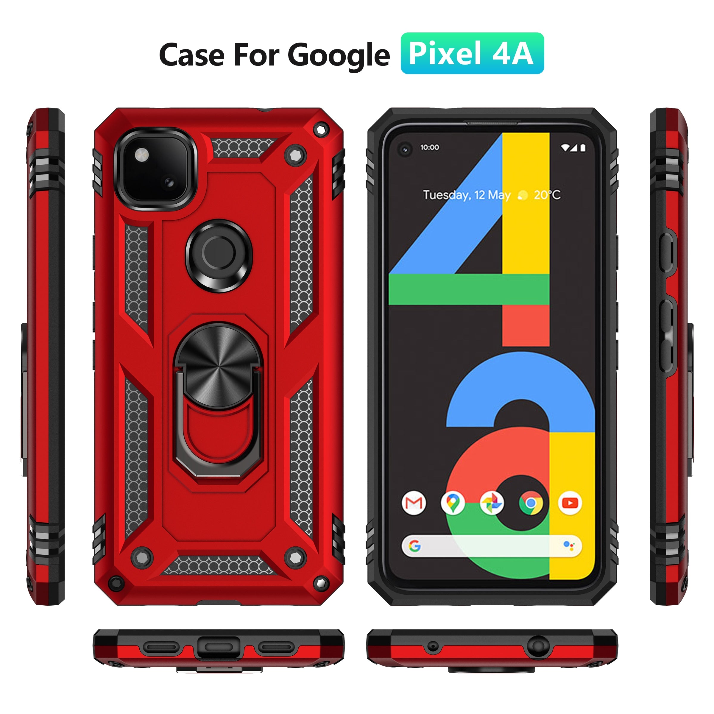 Car Magnetic Ring Stand Mobile Phone Case For Google Pixel