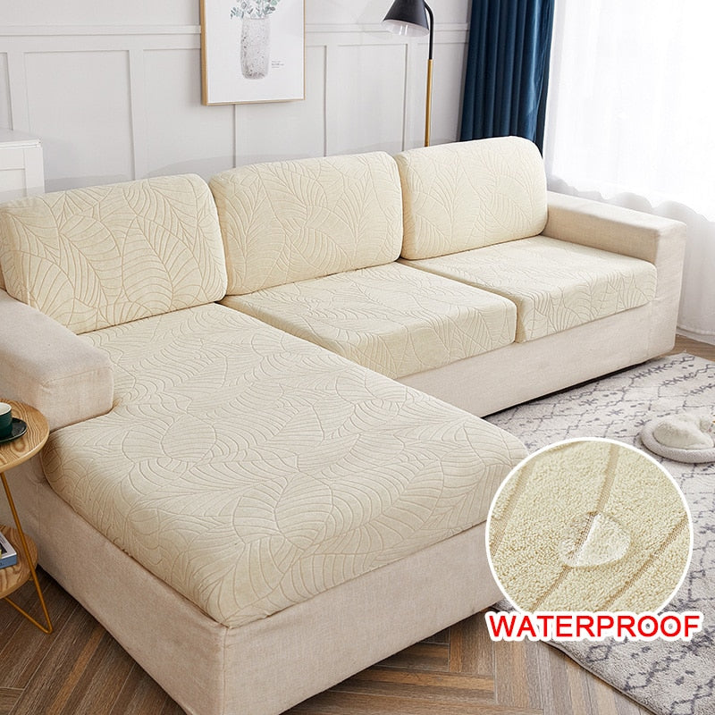 Jacquard Water Resistant Seat Cushion Sofa Cover for Living Room