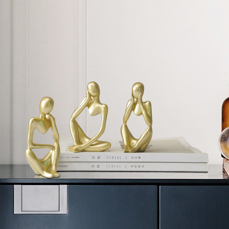 Thinker Resin Statue For Office Home Decoration