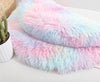 Round Long Plush Dog Bed Mat Blanket