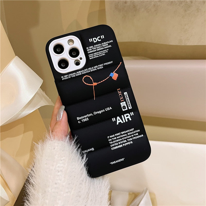 Luxury Soft Touch Downs Jacket Puffer Case for iPhone 13 Series