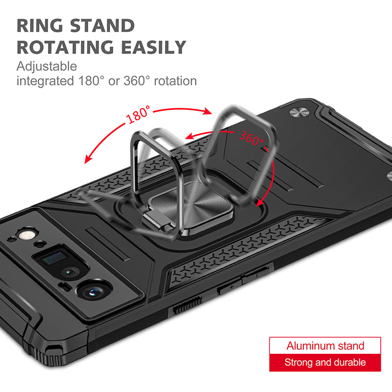 Magnetic Metal Finger Ring Stand Holder Case For Google Pixel