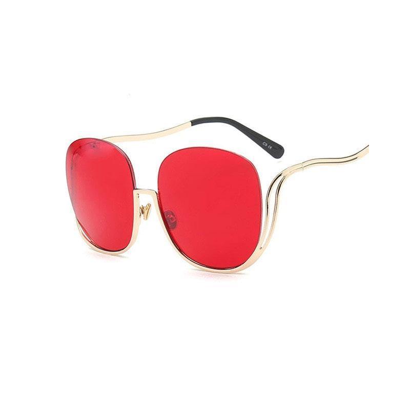 Luxury Brand Rimless Designer Sunglasses | Oversized Round Sun Glasses - SuperShop.Rocks