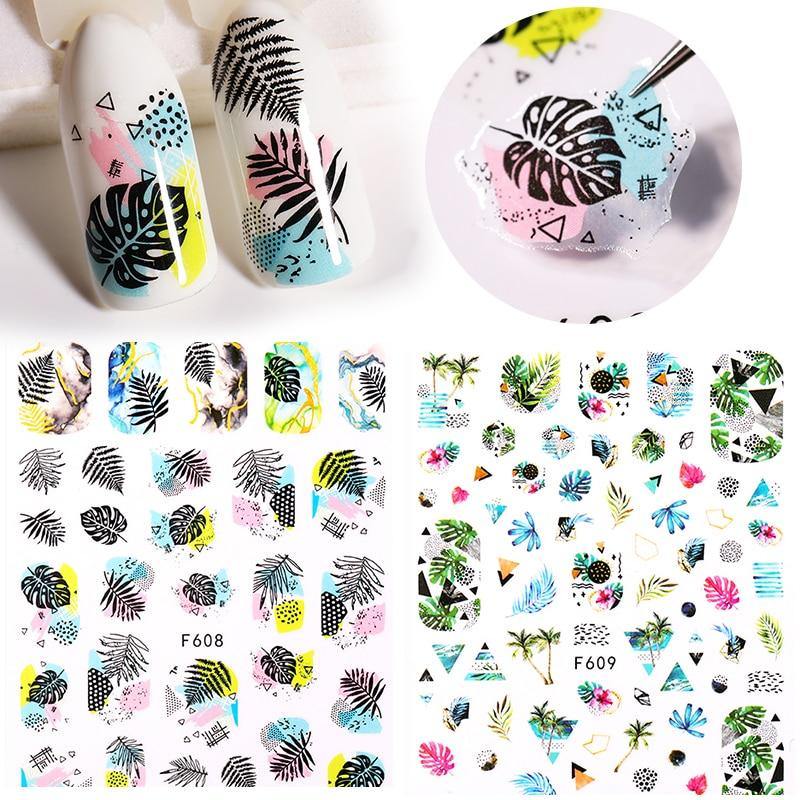 Transfer Nail Stickers for Nail Art | DIY Transfer Sticker Nail Art Decoration - SuperShop.Rocks