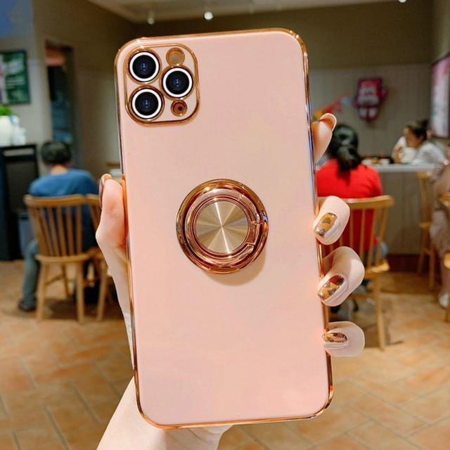 Candy Color Phone Case For iPhone 13 12 11 | Ring Stand Case - SuperShop.Rocks