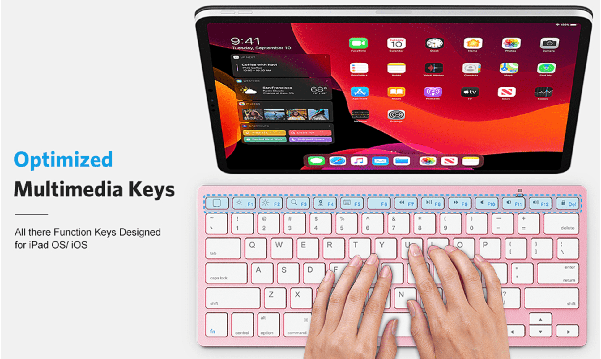 Ultra-Slim Bluetooth Keyboard Compatible with iPad - SuperShop.Rocks