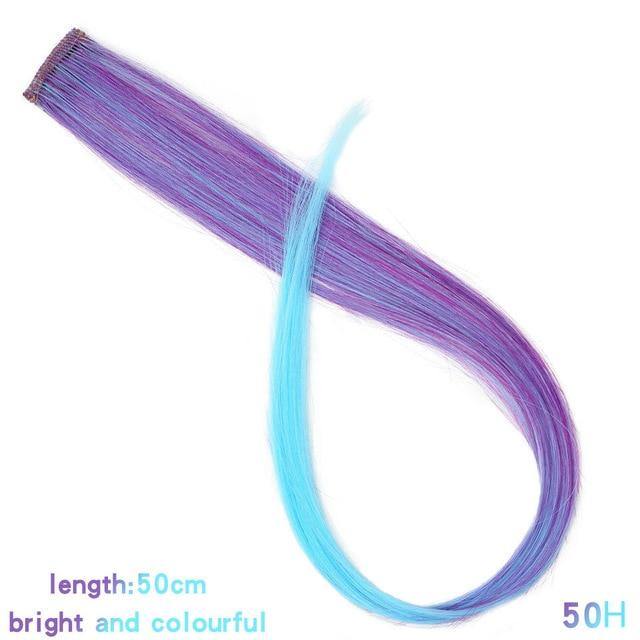 Rainbow Highlighted Hair One Clip In Hair Extension - SuperShop.Rocks