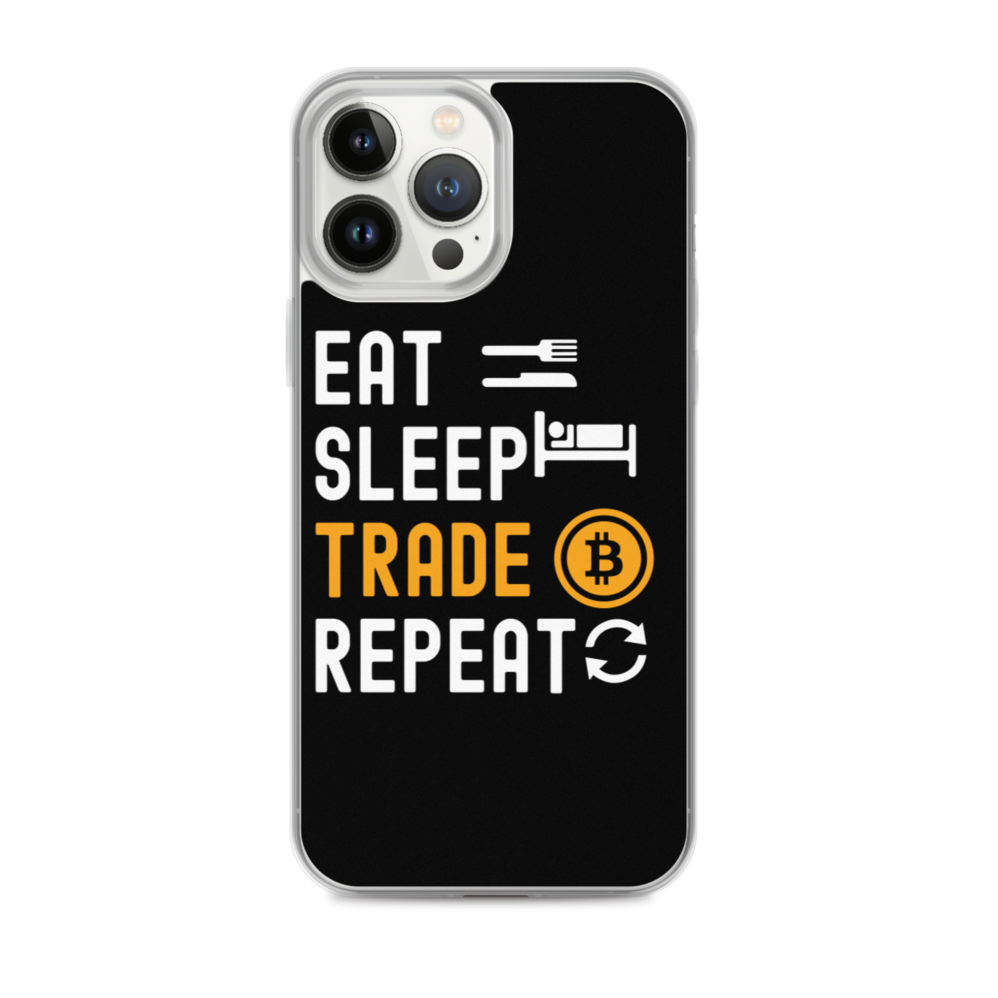 Bitcoin Eat Sleep Trade Repeat iPhone Case