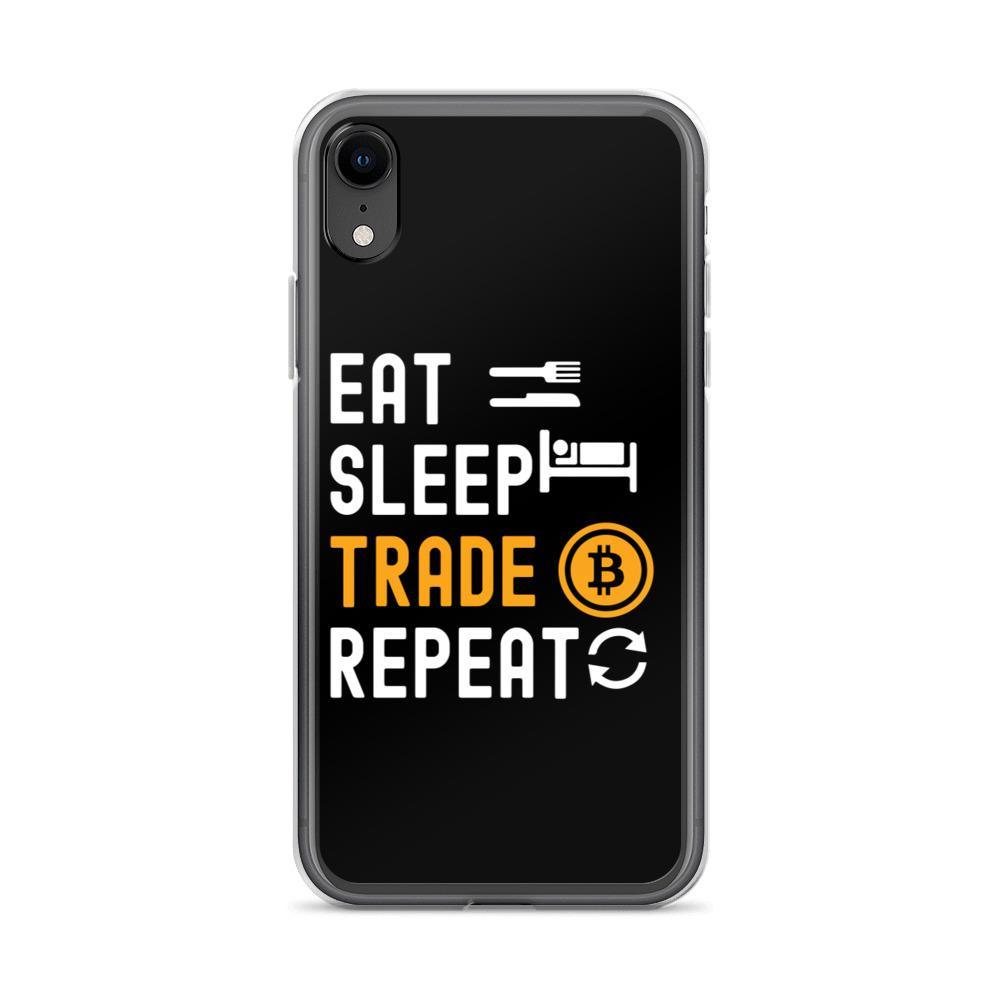 Bitcoin Eat Sleep Trade Repeat iPhone Case - SuperShop.Rocks
