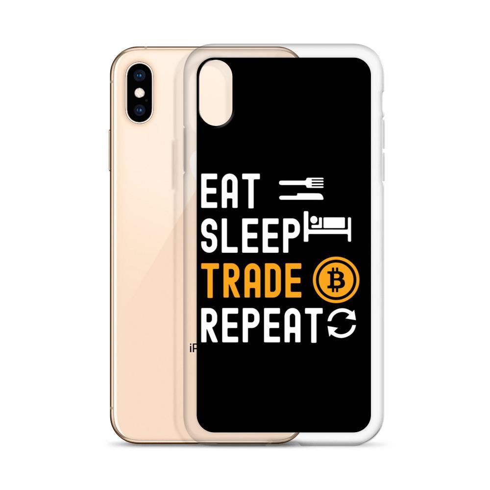 Bitcoin Eat Sleep Trade Repeat iPhone Case - SuperShop.Rocks