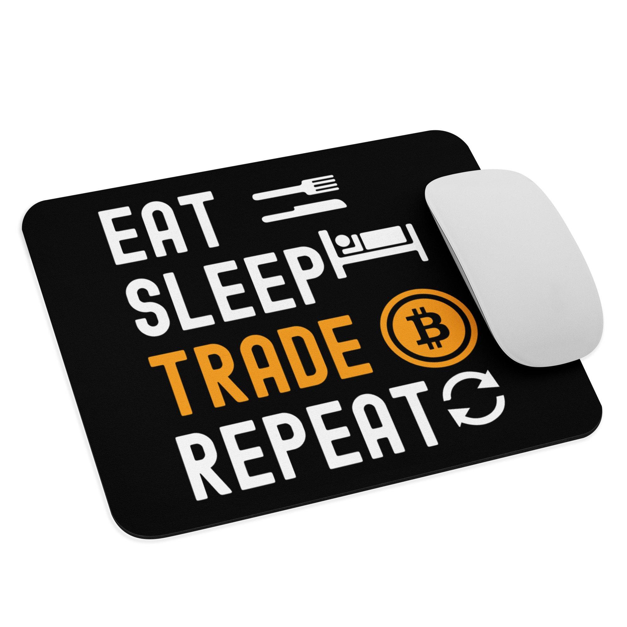 Bitcoin Eat Sleep Trade Repeat Mouse pad - SuperShop.Rocks