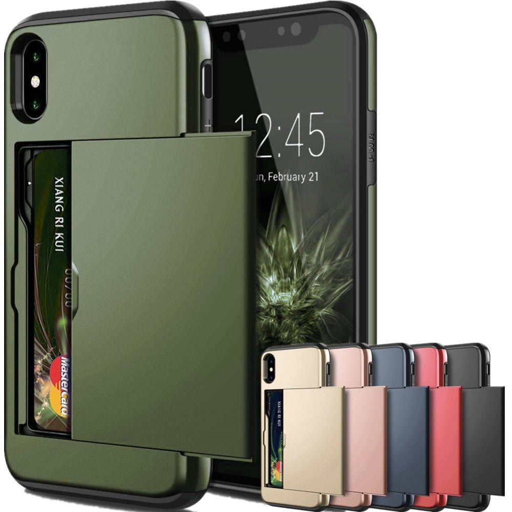 Business Armor Wallet Phone Cases For iPhone XS MAX