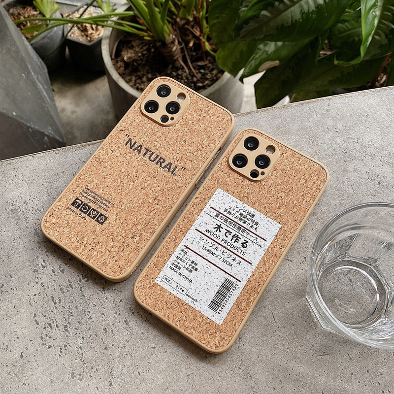 Cork Wood Case For iPhone
