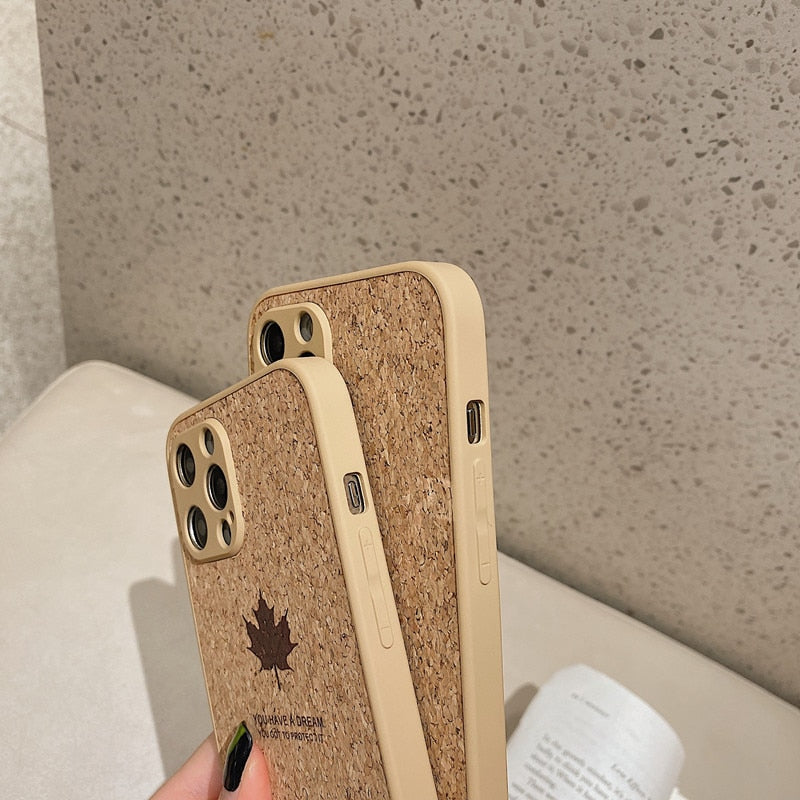 Cork Wood Case For iPhone