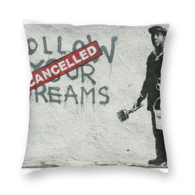 Street Graffiti Banksy Art Throw Pillows Cover for Sofa