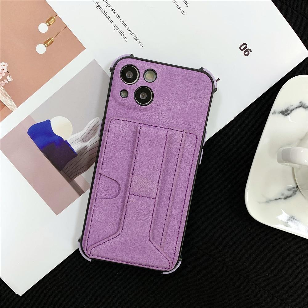 Luxury Business Card Holder Wallet Case For iPhone 13 12 Mini 11 Pro XS Max XR X - SuperShop.Rocks