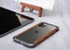 Luxury Slim Natural Wood Hard Metal Hybrid Case for iPhone